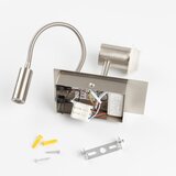  Brilagi - LED fleksibilna zidna svetiljka NUBILA 1xE27/25W/230V+LED/3W hrom/narandžasta | Eponuda.com