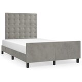 Furnova Posteljni okvir brez vzmetnico siv 120x190 cm žamet, (21940706) | Shoptok.si