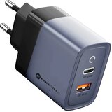 forcell F-Energy GaN omrežni polnilec – 45 W s priključkoma: USB C in USB A s PD in QC 4.0 polnjenjem | Shoptok.si