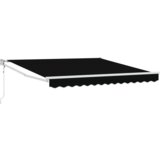vidaXL Retraktibilna avtomatska tenda Črna 300x250 cm, Zamenjava tenda fabric za okvir 3x2.5 m Črna | Shoptok.si