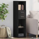  Visoka komoda crna 30 x 42,5 x 124 cm od konstruiranog drva | Eponuda.com