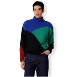 SKFK Puloverji Aitza Knit - Indigo Blue Večbarvna Cene