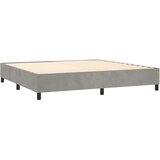  Krevet s oprugama i madracem svjetlosivi 200x200 cm baršunasti | shoptok.hr