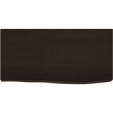  Zidna polica tamnosmeđa 60x30x(2-6) cm od obrađene hrastovine Slike