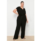 Trendyol Curve Black Belted Wide Leg Woven Overalls | ePonuda.com