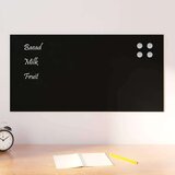 vidaXL Stenska magnetna tabla črna 80x40 cm kaljeno steklo | Shoptok.si
