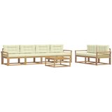  Set vanjskih sofa 6 kom. Bijela i krem | shoptok.hr