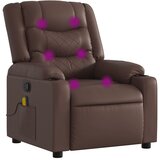 Maison Chic masažni naslanjač - Relax naslanjač rjavo umetno usnje, (22134364) | Shoptok.si