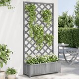 Maison Chic Cvetlično korito - Cvetlični Lonec z mrežo sive barve trden les jelke, (21789567) | Shoptok.si