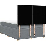  Krevet box spring s madracem svjetlosivi 140x200 cm od tkanine Slike