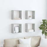  Kockaste zidne police 4 kom siva boja betona 30 x 15 x 30 cm | Eponuda.ba