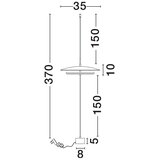 Nova Luce Mat bijela LED stojeća svjetiljka aluminijska s mogućnosti zatamnjivanja (visina 370 cm) Olos – | shoptok.hr