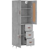  Visoka komoda siva betona 69,5x34x180 cm od konstruiranog drva | shoptok.hr