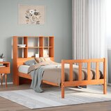 vidaXL Krevet s regalom za knjige bez madraca 75 x 190 cm masivno drvo | shoptok.hr
