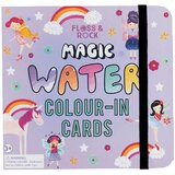 Floss&Rock® čarobna vodna pobarvanka magic colour-in cards fairy unicorn | Shoptok.si