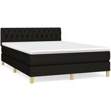 Maison Chic Box spring posteljni - Vzmetna postelja z vzmetnico črn 140x190 cm blago SL19243, (21885309) | Shoptok.si