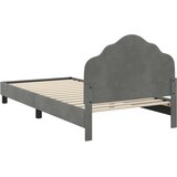  za djecu s uzglavljem Tamnosiva 90 x 190 cm Baršun | shoptok.hr