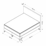 Hanah home bračni krevet carbon 180 x 200 grey | ePonuda.com
