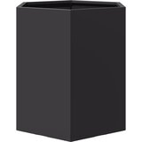  Vrtna sadilice 2 kom crna šesterokutna 46x40x45 cm čelična | Shoptok.si