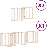  Vrata za pse s vratašcima 12 panela sklopiva 600 cm drvo topole | shoptok.hr