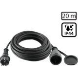 Home produžni strujni kabl, gumirani, 1 utičnica, 20 m, H05RR-F - nv 5-20/G, crni u