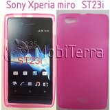  Gumijasti / gel etui Matte za Sony Xperia miro ST23i - roza Cene
