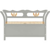 vidaXL klupa siva 107 x 45 x 75 5 cm od masivne jelovine | shoptok.hr