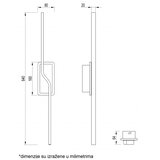 Vesta 470 zidna lampa 15W 3000K crna | Eponuda.com