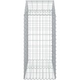 vidaXL Obokana gabionska košara 100x50x100/120 cm pocinkano železo | Shoptok.si