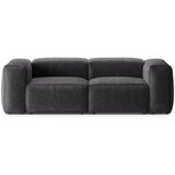 Cosmopolitan Design Temno siva sedežna garnitura iz rebrastega žameta 224 cm Bergano – | Shoptok.si