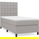  Box spring postelja z vzmetnico svetlo siv 100x200 cm blago, (20884412) | Shoptok.si