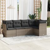Maison Chic Seti vrtnega pohištva - Vrtna garnitura - Vrtni pohištvo set 5-delna z blazinami siv poli ratan, (21819689) | Shoptok.si