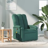 vidaXL masažni naslanjač temno zeleno blago | Shoptok.si
