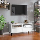 vidaXL TV omarica visok sijaj bela 100x34,5x44,5 cm inženirski les | Shoptok.si