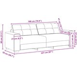 SOFA za 3 osobe Žuta 220 cm Bar&amp;scaron;un Slike