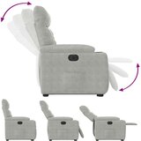  Električni naslonjač na podizanje svijetlosivi | shoptok.hr