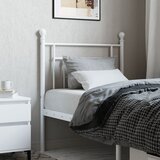 Maison Chic kovinsko posteljno vzglavje - vzglavna omarica - nočna omarica belo 75 cm, (21704685) | Shoptok.si