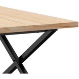  Stolić za kavu X-oblika 90x90x45,5 cm od borovine i čelik | shoptok.hr