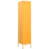 vidaXL Omara s ključavnico gorčično rumena 35x46x180 cm jeklo | Shoptok.si