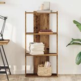vidaXL Regal za knjige s 3 razina boja staro drvo 60x30x120 cm drveni | shoptok.hr