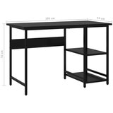 vidaXL stol za računalo crni 105 x 55 x 72 cm od MDF-a i metala | shoptok.hr