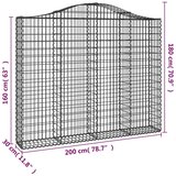  Lučne gabionske košare 5 kom 200x30x160/180cm pocinčano željezo | shoptok.hr