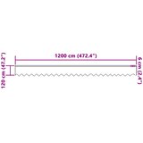  Čipkasta zavjesa sa zavjesama Bijelo 120 x 1200 cm Poliester | shoptok.hr