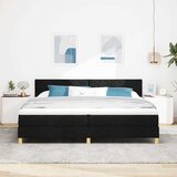  LED Box Spring Krevet s LED trakama Crna 200 x 200 cm tkanina | Eponuda.ba