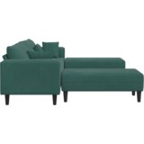  Baršunasta sofa s jastukom s jastukom 3 pcs Tamnozelena 208 cm Baršun | shoptok.hr