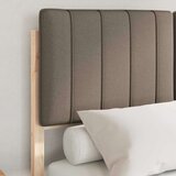  Posteljni okvir z oblazinjenim vzglavjem Taupe 120 x 200 cm, (5000103623) | Shoptok.si