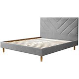 Bobochic Paris Svijetlo sivi tapecirani bračni krevet s podnicom 140x190 cm Romane – | shoptok.hr