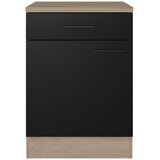 Flex-Well Kuhinjska Spodnja Omarica Capri, Črna, Hrast | Shoptok.si