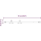 vidaXL Komplet kliznih vrata ormarića 91 cm ugljični čelik | shoptok.hr