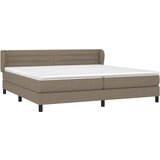  Krevet s oprugama i madracem smeđesivi 200x200 cm od tkanine | shoptok.hr